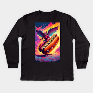 Hot Dog Demon #1 Kids Long Sleeve T-Shirt